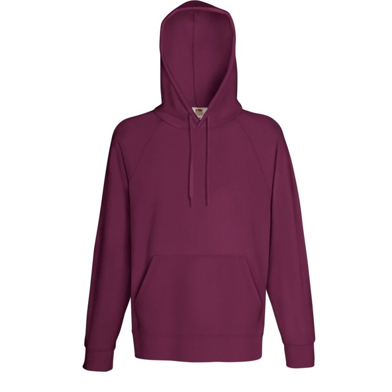 Fruit Of The Loom Mens Lightweight Hooded Sweatshirt / Hoodie (240 Gsm) (burgundy)