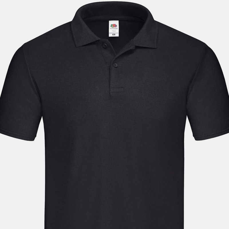 Fruit Of The Loom Mens Original Pique Polo Shirt (black)