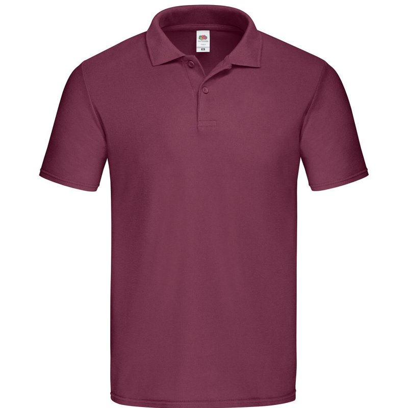 Fruit Of The Loom Mens Original Polo Shirt (burgundy) In Purple