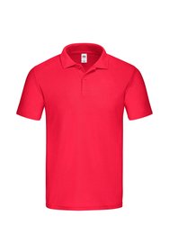 Fruit of the Loom Mens Original Polo Shirt (Red) - Red