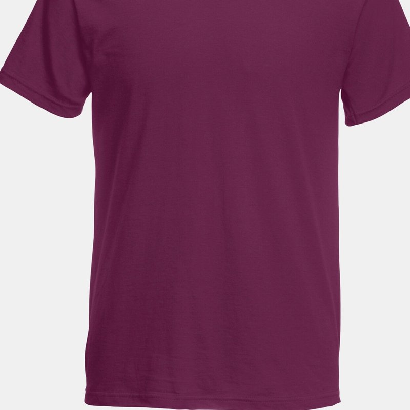 Fruit Of The Loom Mens Original Short Sleeve T-shirt (burgundy) In Purple