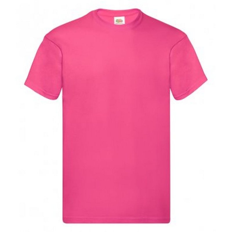 Fruit Of The Loom Mens Original Short Sleeve T-shirt (fuchsia) In Pink