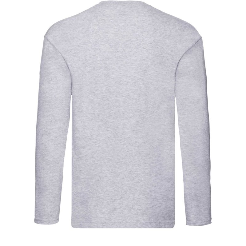 Fruit Of The Loom Mens R Long-sleeved T-shirt In Grey