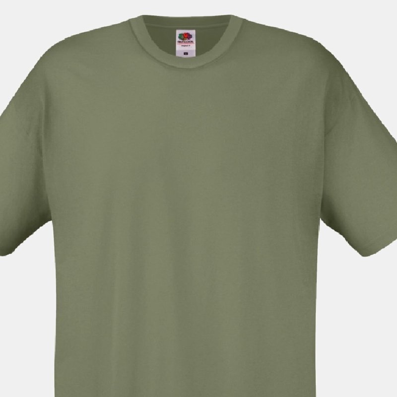 Fruit Of The Loom Mens Screen Stars Original Full Cut Short Sleeve T-shirt (classic Olive) In Green
