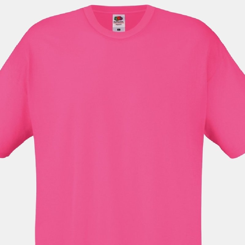 Fruit Of The Loom Mens Screen Stars Original Full Cut Short Sleeve T-shirt (fuchsia) In Pink