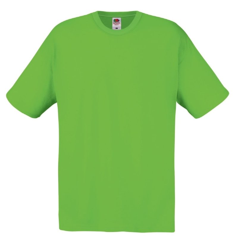 Fruit Of The Loom Mens Screen Stars Original Full Cut Short Sleeve T-shirt (lime) In Green