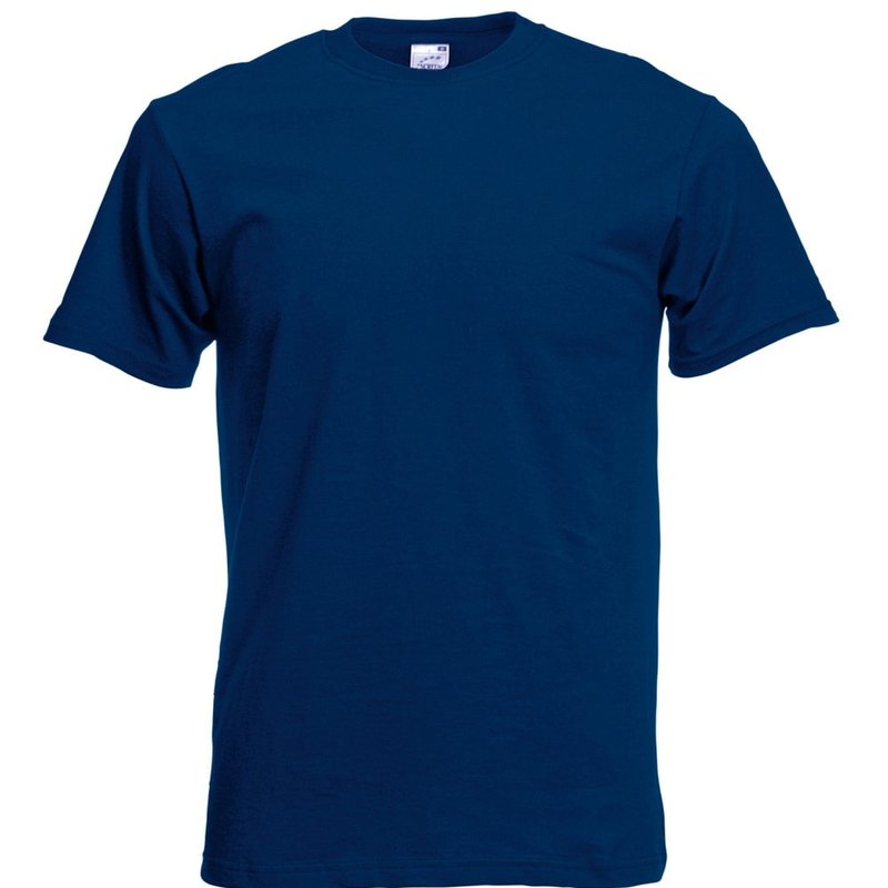 Fruit Of The Loom Mens Screen Stars Original Full Cut Short Sleeve T-shirt (navy) In Blue