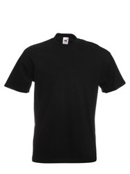 Fruit Of The Loom Mens Super Premium Short Sleeve Crew Neck T-Shirt (Black) - Black