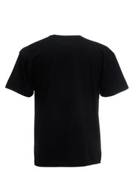 Fruit Of The Loom Mens Super Premium Short Sleeve Crew Neck T-Shirt (Black)