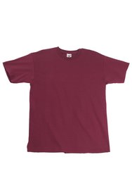 Fruit Of The Loom Mens Super Premium Short Sleeve Crew Neck T-Shirt (Burgundy)
