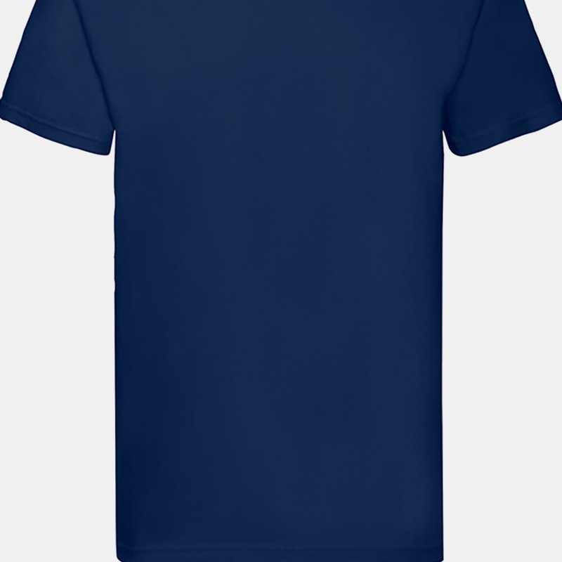 Shop Fruit Of The Loom Mens Super Premium Short Sleeve Crew Neck T-shirt (navy) In Blue