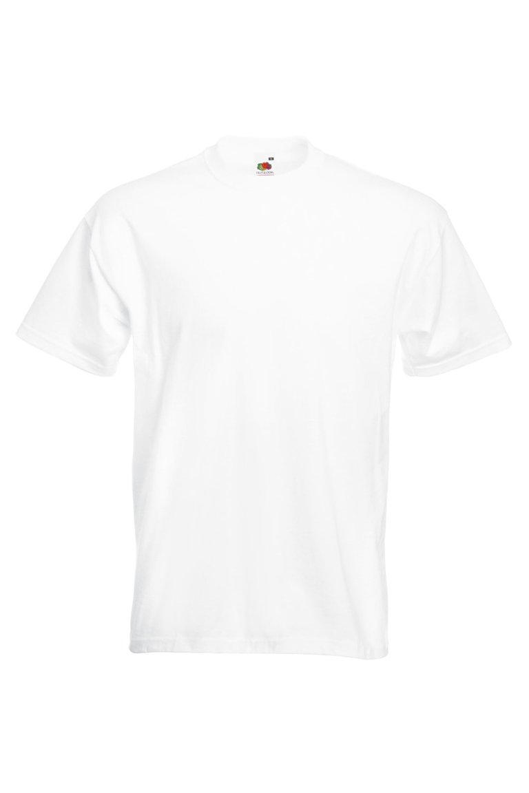 Fruit Of The Loom Mens Super Premium Short Sleeve Crew Neck T-Shirt (White) - White