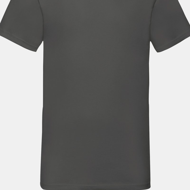 Fruit Of The Loom Mens Valueweight V-neck T-short Sleeve T-shirt (light Graphite) In Grey