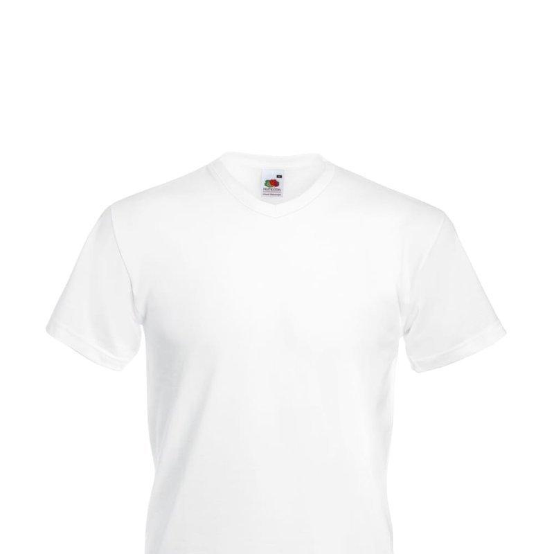 Fruit Of The Loom Mens Valueweight V-neck T-short Sleeve T-shirt (white)