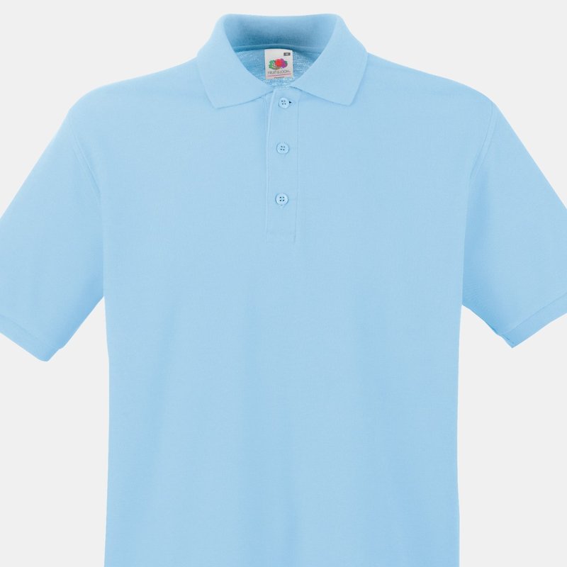 Fruit Of The Loom Premium Mens Short Sleeve Polo Shirt (sky Blue)