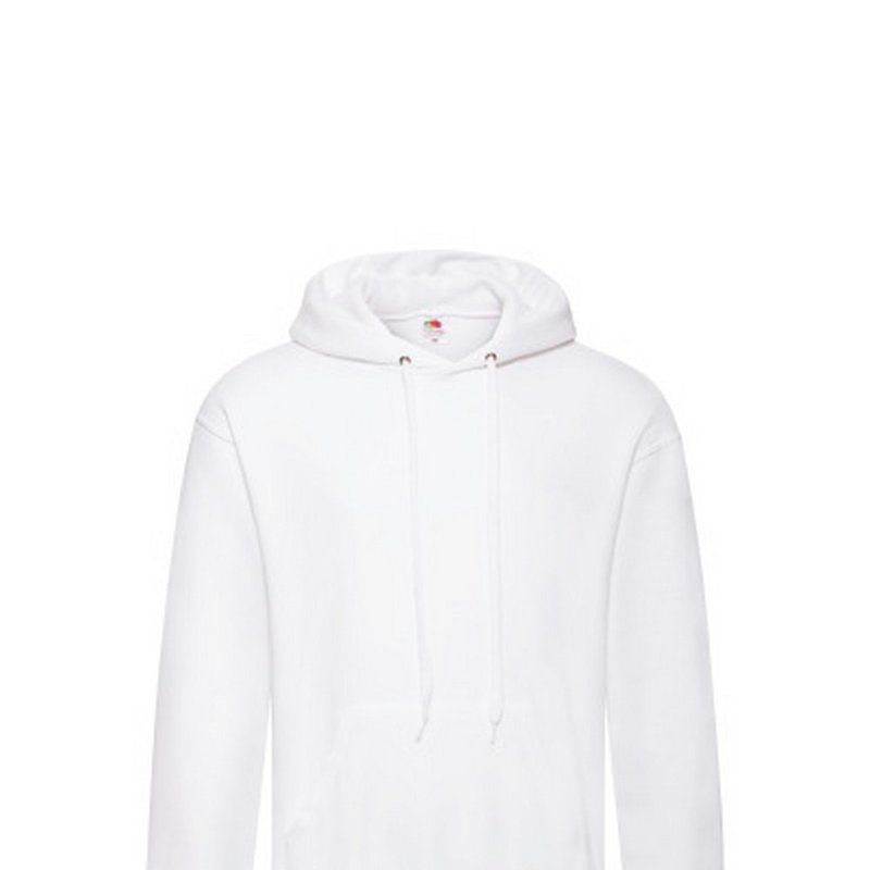 Fruit Of The Loom Unisex Adults Classic Hooded Sweatshirt (white)
