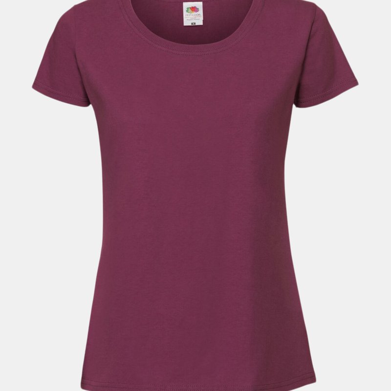 Fruit Of The Loom Womens/ladies Fit Ringspun Premium Tshirt In Purple