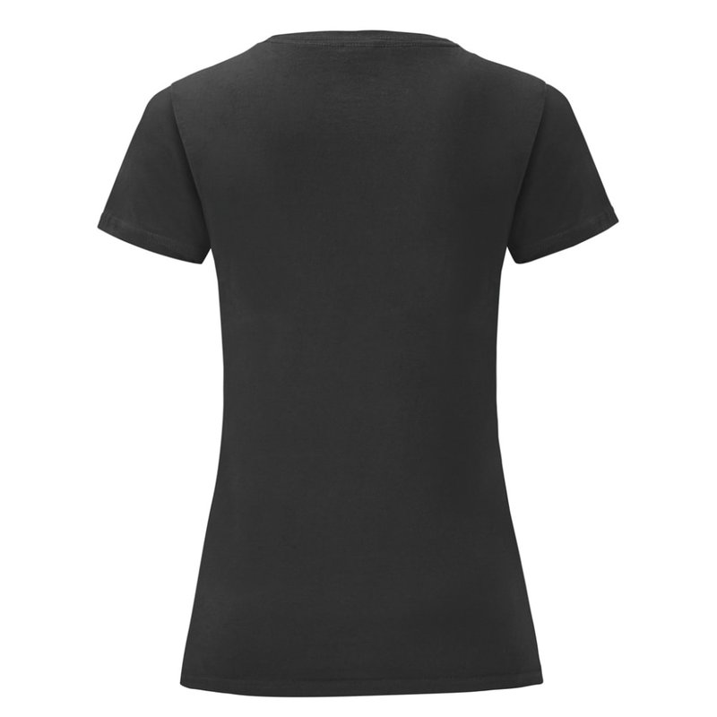 Shop Fruit Of The Loom Womens/ladies Iconic T-shirt (black)