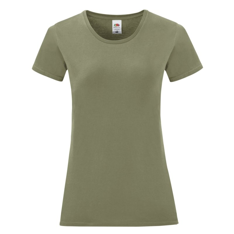Fruit Of The Loom Womens/ladies Iconic T-shirt (classic Olive Green)