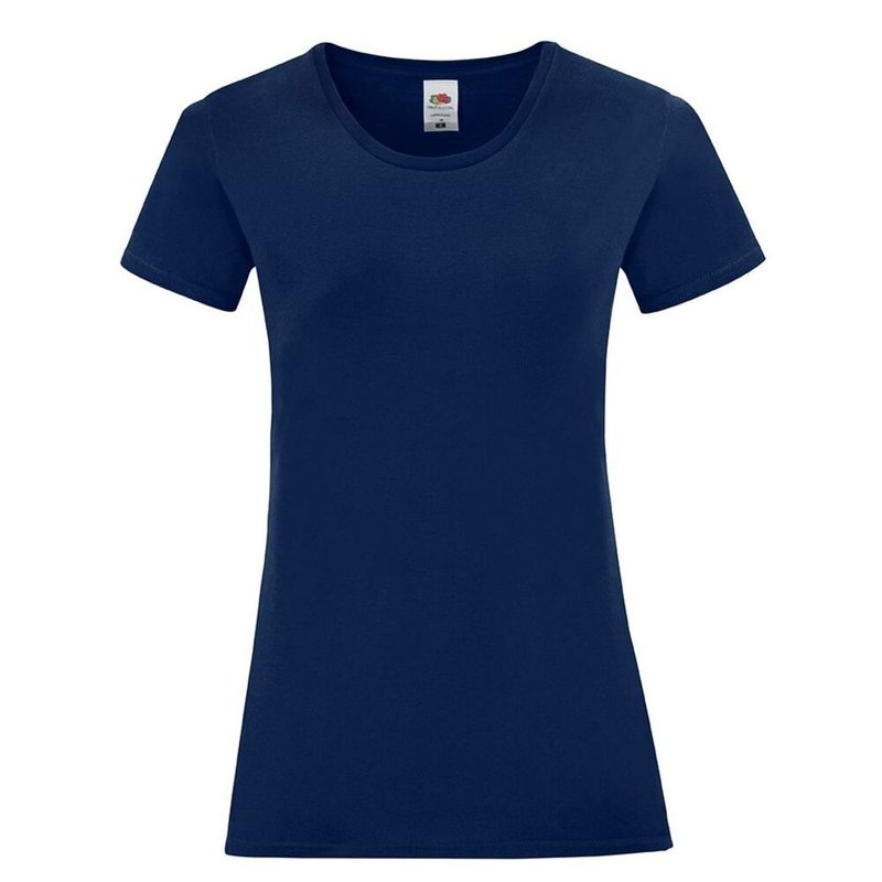 Fruit Of The Loom Womens/ladies Iconic T-shirt (navy) In Blue