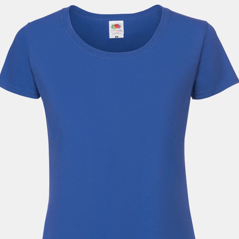Fruit Of The Loom Womens/ladies Ringspun Premium T-shirt (cobalt) In Blue