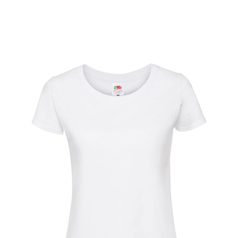 Fruit Of The Loom Womens/ladies Ringspun Premium T-shirt (snow) In White