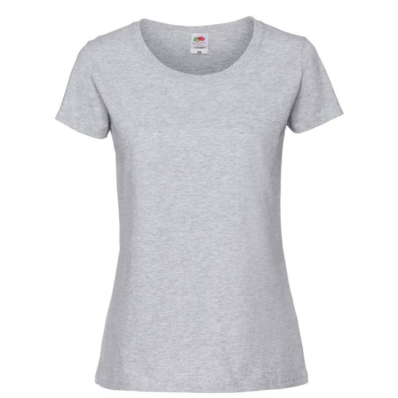 Shop Fruit Of The Loom Womens/ladies Ringspun Premium T-shirt (taupe Gray) In Grey