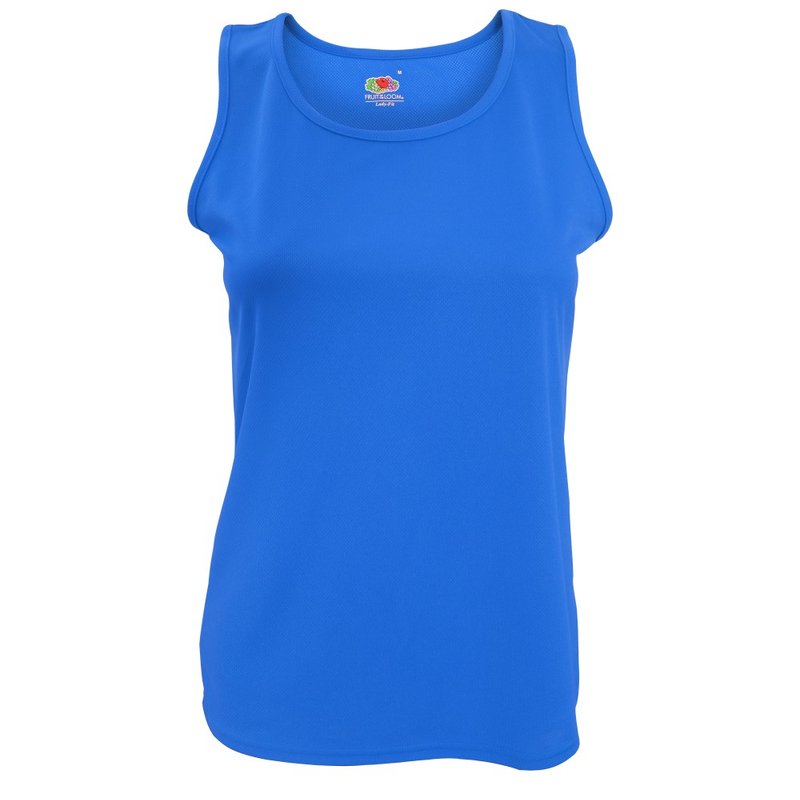 Fruit Of The Loom Womens/ladies Sleeveless Lady-fit Performance Vest Top (royal Bl In Royal Blue