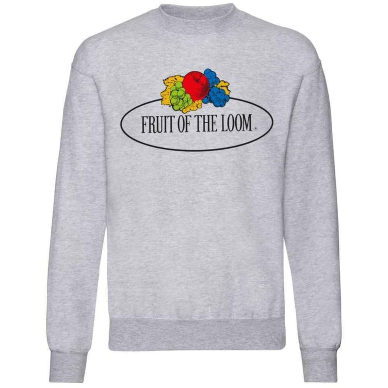 Fruit Of The Loom Womens/ladies Vintage Large Logo Sweatshirt (gray Heather)
