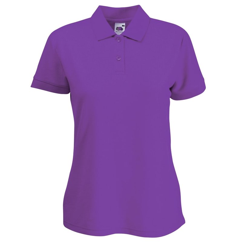 Fruit Of The Loom Womens Lady-fit 65/35 Short Sleeve Polo Shirt (purple)