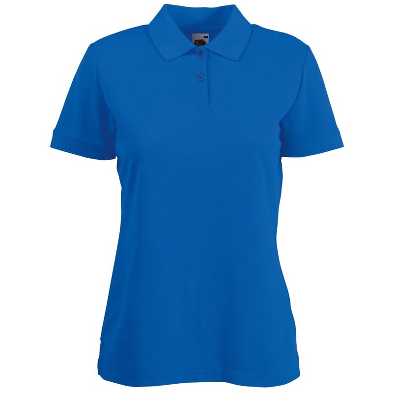 Fruit Of The Loom Womens Lady-fit 65/35 Short Sleeve Polo Shirt (royal) In Blue