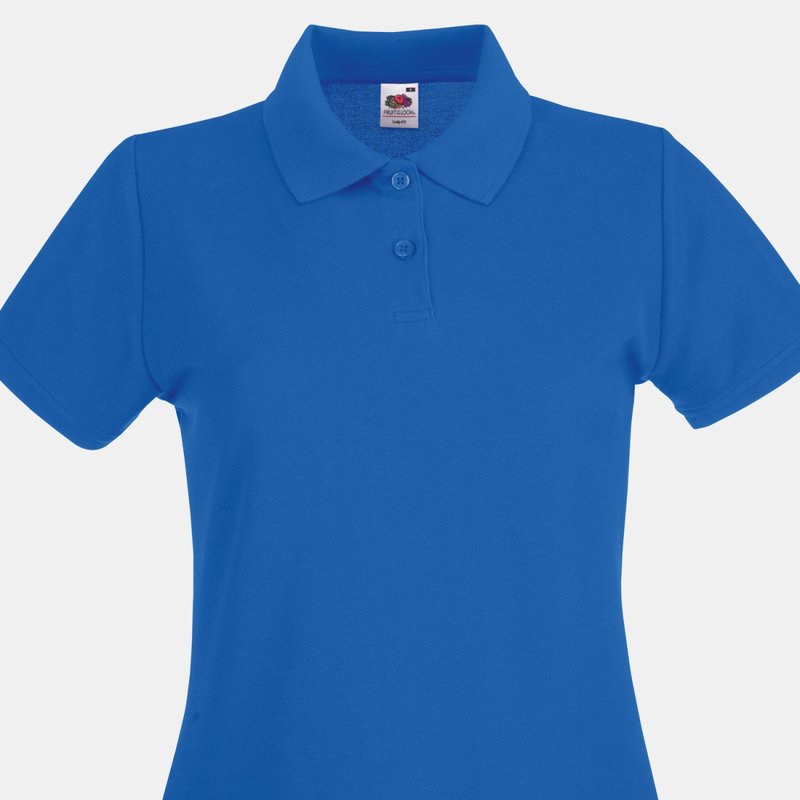 Fruit Of The Loom Ladies Lady-fit Premium Short Sleeve Polo Shirt (royal) In Blue