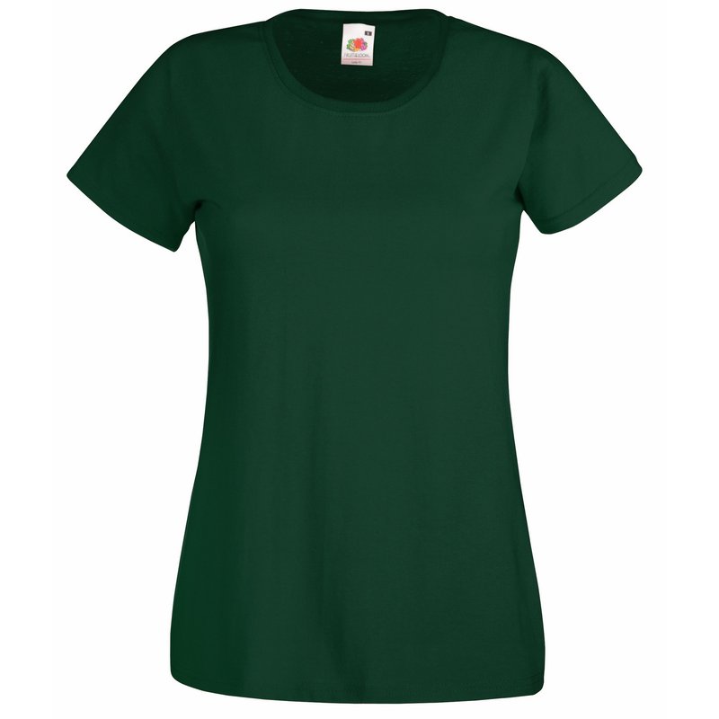 Fruit Of The Loom Ladies/womens Lady-fit Valueweight Short Sleeve T-shirt In Green