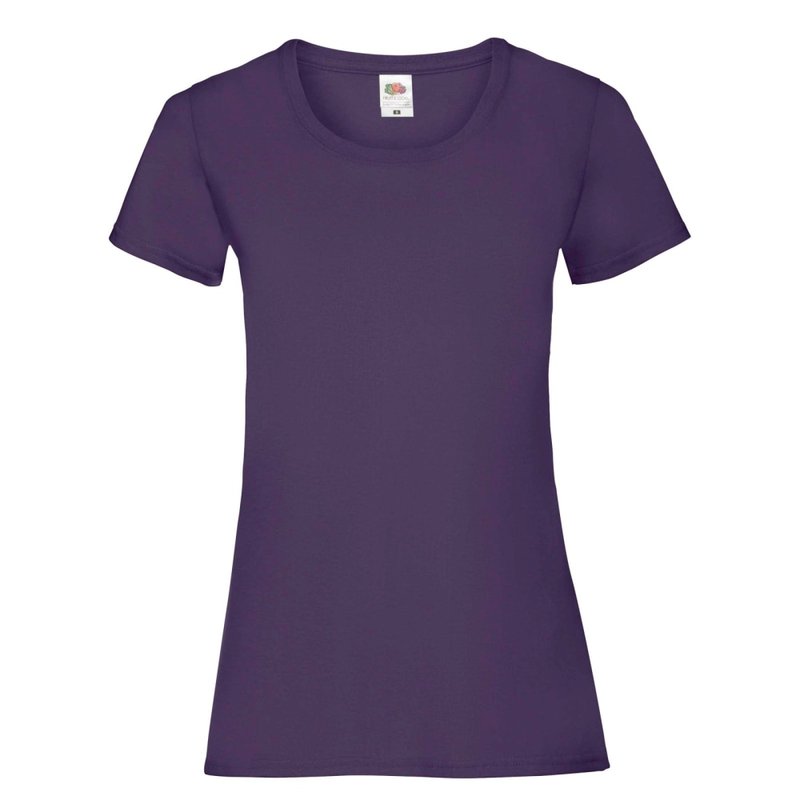 Fruit Of The Loom Ladies/womens Lady-fit Valueweight Short Sleeve T-shirt Pack In Purple
