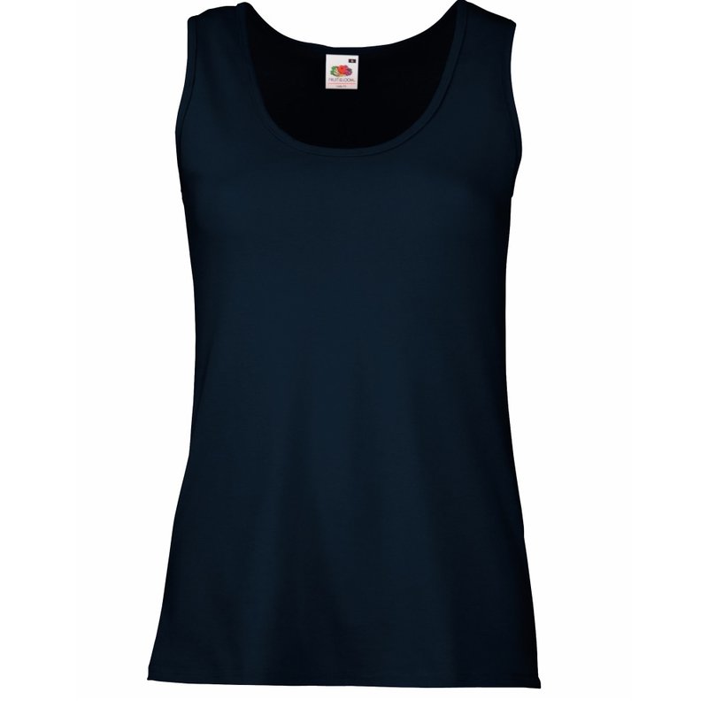 Shop Fruit Of The Loom Ladies/womens Lady-fit Valueweight Vest (deep Navy) In Blue