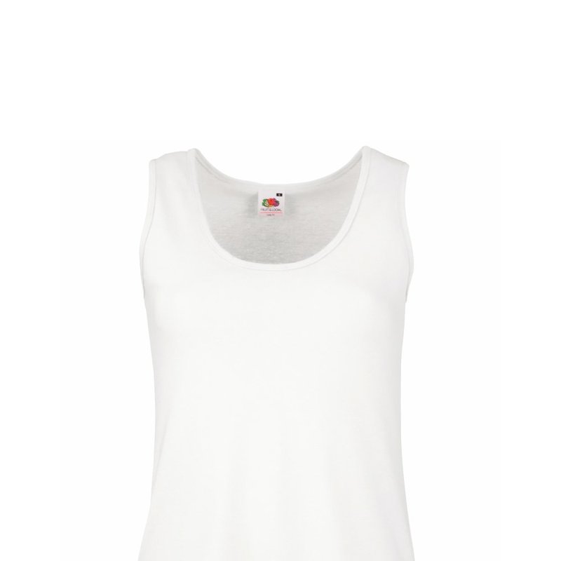 Fruit Of The Loom Ladies/womens Lady-fit Valueweight Vest In White