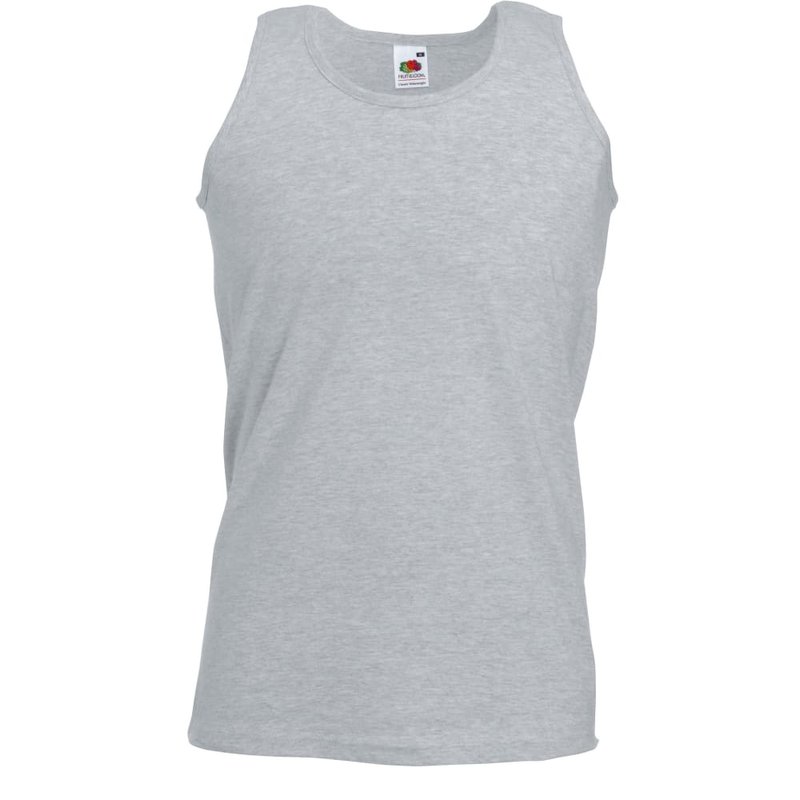 Fruit Of The Loom Mens Athletic Sleeveless Vest/tank Top In Grey