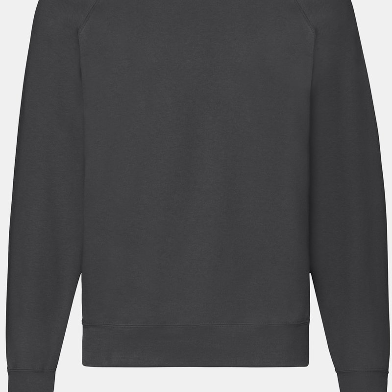Fruit Of The Loom Mens Classic 80/20 Raglan Sweatshirt In Grey