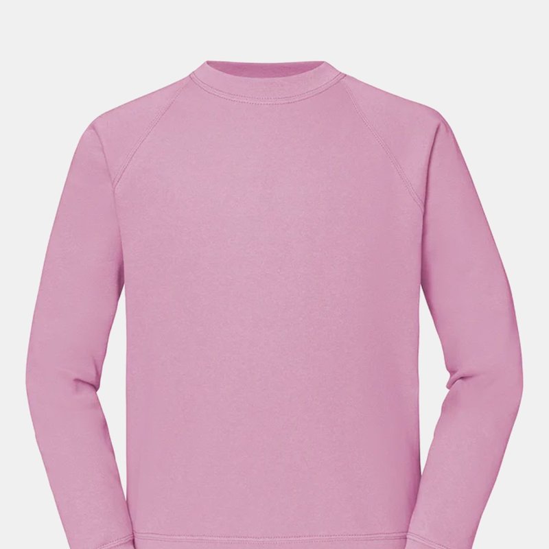 Fruit Of The Loom Mens Classic 80/20 Raglan Sweatshirt In Pink
