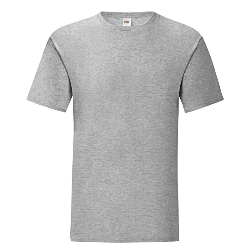 Shop Fruit Of The Loom Mens Heather Iconic 150 T-shirt In Grey