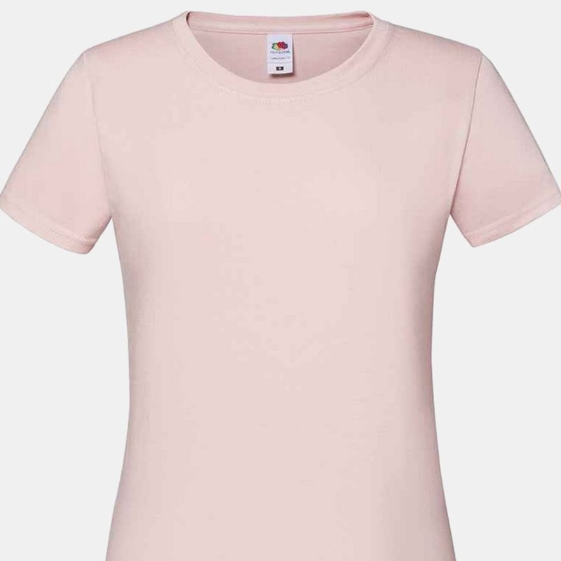 Fruit Of The Loom Mens Iconic Ringspun Cotton T-shirt In Pink