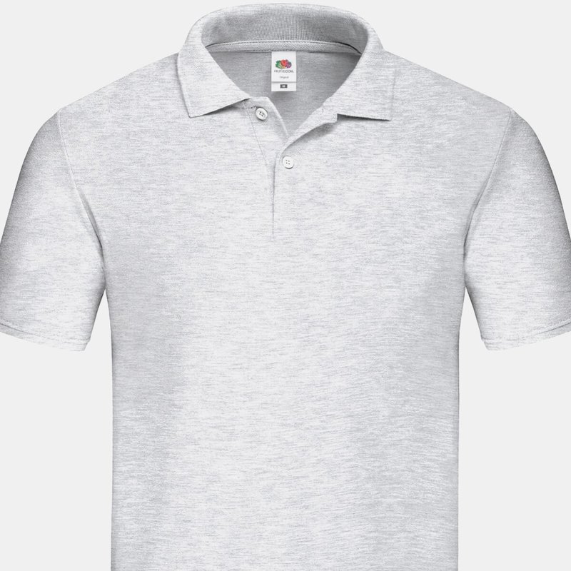 Fruit Of The Loom Mens Original Polo Shirt In Grey