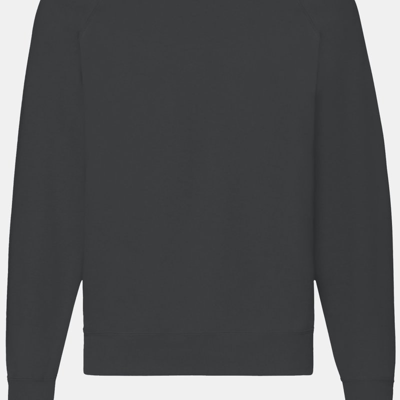 Fruit Of The Loom Mens Raglan Sleeve Belcoro® Sweatshirt In Grey