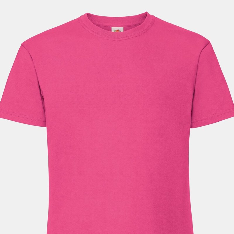 Fruit Of The Loom Mens Ringspun Premium T-shirt In Pink