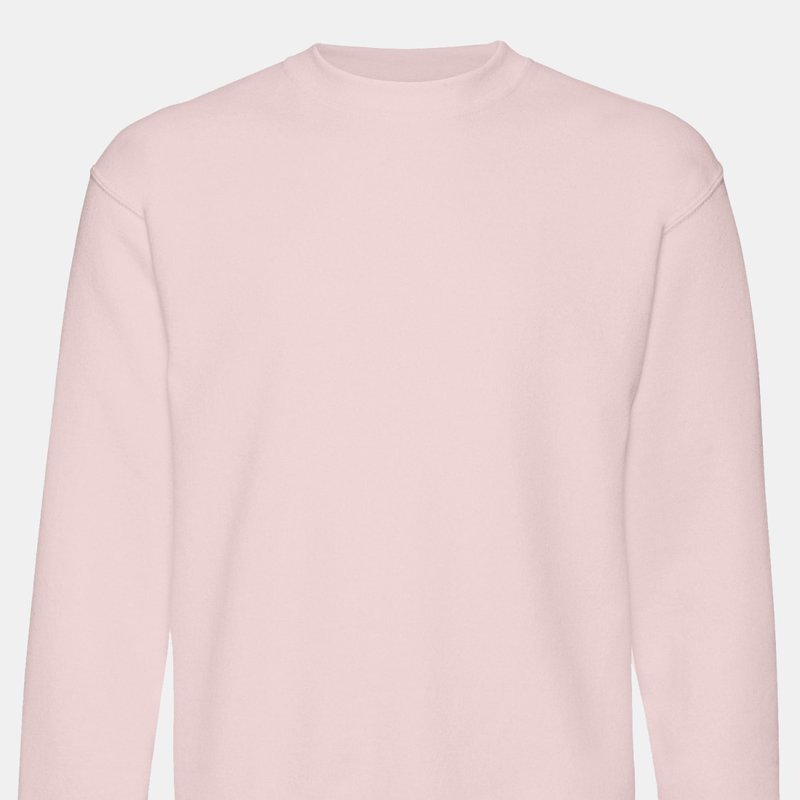 Fruit Of The Loom Mens Set-in Belcoro® Yarn Sweatshirt In Pink