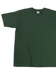 Mens Super Premium Short Sleeve Crew Neck T-Shirt - Bottle Green