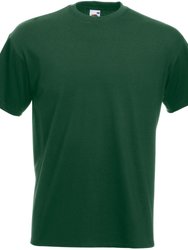 Mens Super Premium Short Sleeve Crew Neck T-Shirt - Bottle Green - Bottle Green
