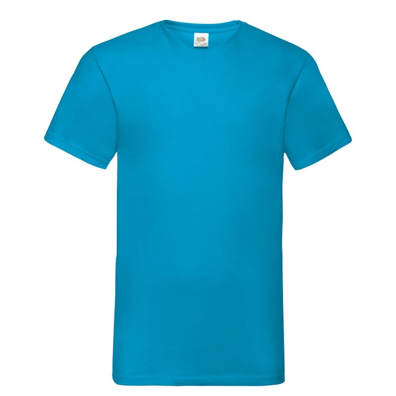 Fruit Of The Loom Mens Valueweight V-neck T-short Sleeve T-shirt In Blue