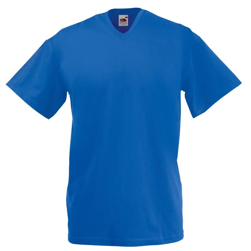 Fruit Of The Loom Mens Valueweight V-neck T-short Sleeve T-shirt In Blue