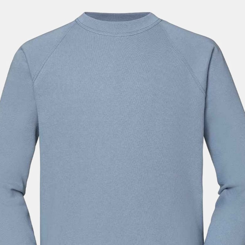 Fruit Of The Loom Unisex Adult Classic Raglan Sweatshirt In Blue